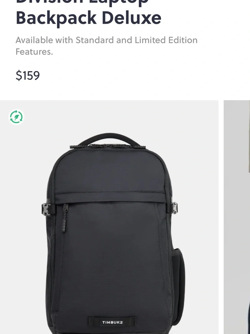 Timbuk2 Black Urban Compact Backpack